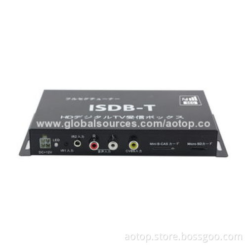Hot Selling Car Digital ISDB-T Full Seg TV Box, Supports 250km/H, Full HD 1,080P/4 Tuners/B-cas Card
